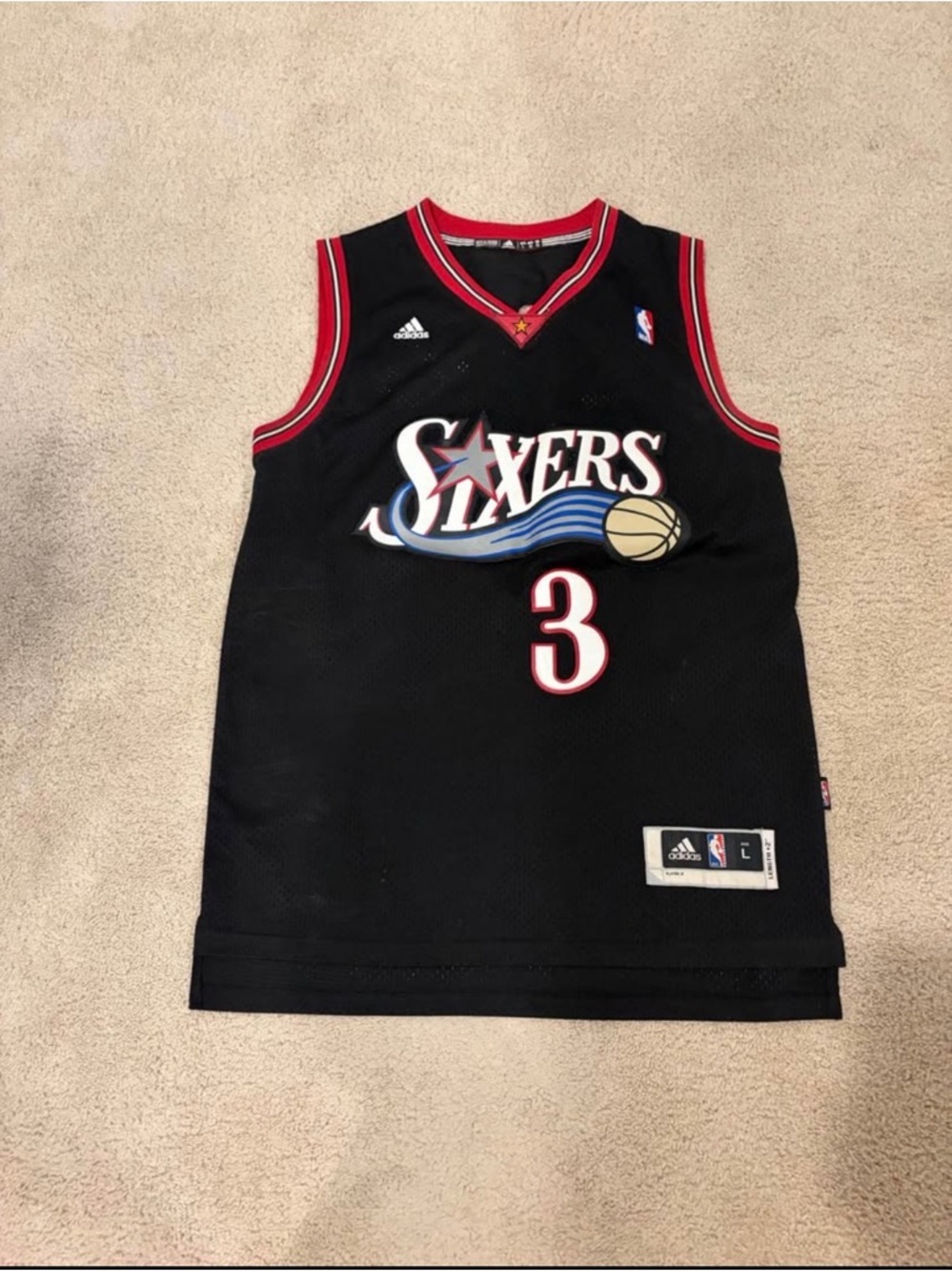 Adidas Throw Back Allen Iverson Philadelphia 76ers Stitched Jersey
